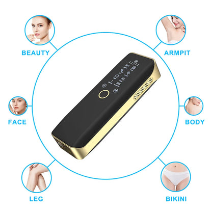 IPL Laser Permanent Hair Removal Ice Cooling Home Handle Mini Portable Electric Epilator Hair Remover for Face and Body